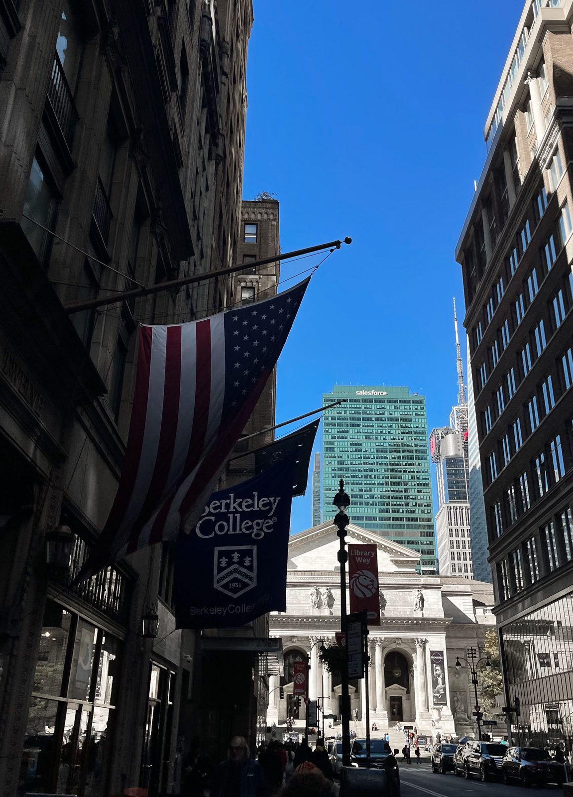 the image shows the nyc berkely college campus.